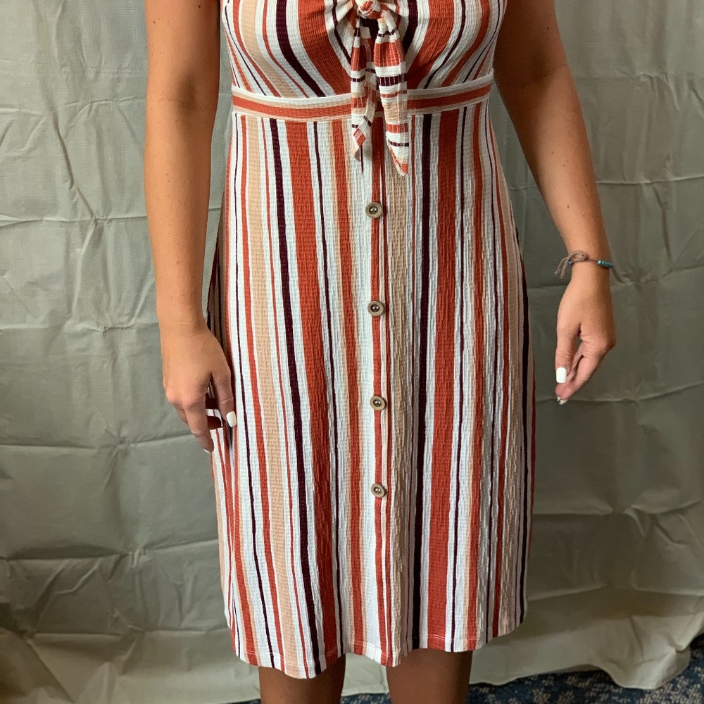 NWOT. striped boho dress - Picture 2 of 6
